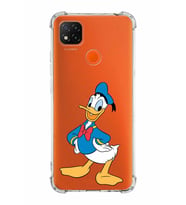 Xiaomi Redmi 9C Köşe Korumalı Antişok Kapak Donald Duck Tasarımlı Şeffaf  Kılıf
