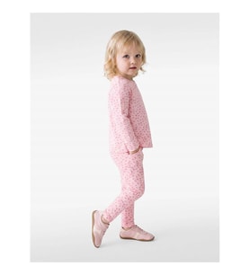 Koton Pamuklu Desenli Pembe Kız Bebek Tayt 7WMG40043AK