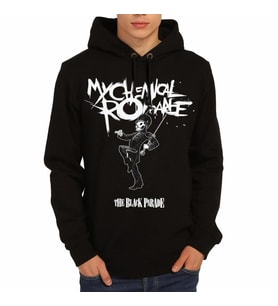 Bant Giyim - My Chemical Romance Siyah Kapşonlu Erkek Sweatshirt