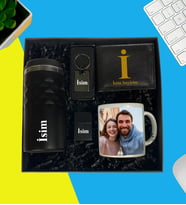 Kişiye Özel Lüx Kutu Termos Bardak Fotoğraflı Kupa Bardak Lüx Metal Anahtarlık Metal Çakmak Erkek Cüzdan