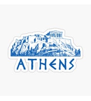 Athens Greece Yapıştırma Sticker Etiket 19CM