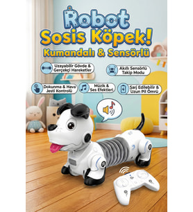 Uzaktan Kumandalı Akıllı Robot Sosis Köpek - Sensörlü, Takip Modlu, Uzayabilen Eğitici Oyuncak