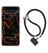 TCL 10L 10 Plus 10SE 20E 20SE 30 L7 Kılıf Boyun Askılı Silikon Zigzaglar 1651
