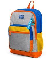Coral High Gri Turuncu Renkli Okul Sırt Çantası 33221
