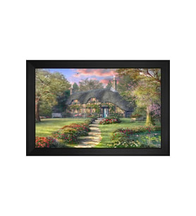 Manzara Temalı Kanvas Tablo 50 x 70 cm Siyah Çerçeve