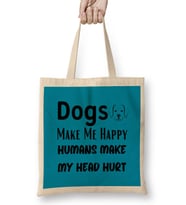 Funny Dog Lover Gift For Women Men Bez Çanta Uzun Saplı