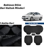 Fiat Linea 2006-2016  Siyah Deri Oto Koltuk Minderi