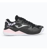 Joma Spin Kadın Siyah Toprak - Sert Kort Tenis & Padel Ayakkabısı TSPILS2501OM (Siyah-Pembe)