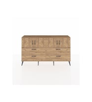 Arges Konsol 2 Raflı 4 Çekmeceli 4 Kapaklı 176x30x99 Çam-Çam