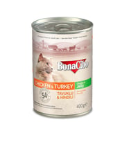 Bonacibo Jöleli Tavuk ve Hindili Yaş Kedi Maması 400 GR