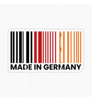 Made in Germany Araba Leptop Oto Sticker 13cm 4 Adet AA