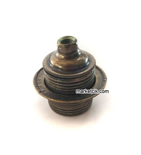 Marketcik Eskitme Halkalı Metal Porselen E27 Duy