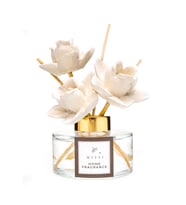 150 ml Seramik Gül Taşlı Bambu Çubuklu White Jasmine Oda Kokusu (Renksiz)