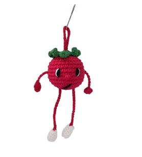 Elma Çanta Süsü Amigurumi Organik Anahtarlık Oyuncak