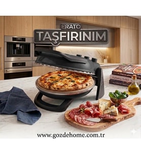 Siyah Erato Pizza Makinesi Taşfırınım Lahmacun Makinesi Doğal Taş Tabanlı Fırın