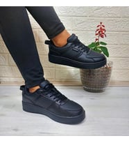 Kinetix Enner Pu Siyah Comfort Fuspetli Atom Sneaker Spor Ayakkabı