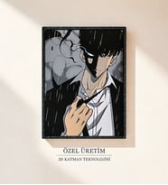 Solo Leveling Sung Jin-Woo 3D Tablo 15x20 cm