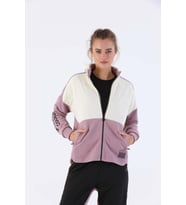 Maraton Comfort Kadın Dik Yaka Koyu Lila Tracktop