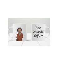 Ben Aslında Yoğum Baskılı Hediye Kutulu Kupa Bardak
