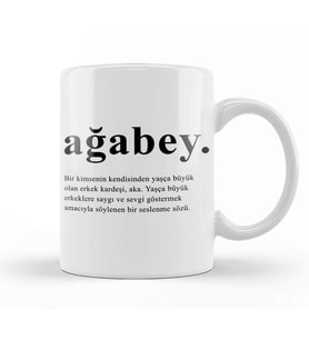 Ağabey Abiye Hediye Kupa Bardak Porselen