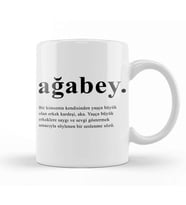 Ağabey Abiye Hediye Kupa Bardak Porselen
