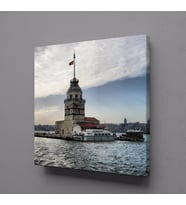 KIZ KULESİ KANVAS TABLO 90x90cm (Karışık)