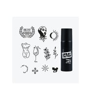 Ephesus City Pack Spray Tattoo Geçici Dövme Seti 11 Desen 1 Siyah Sprey