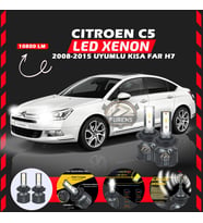 Citroen C4 2012-2017 Uzun Far Uyumlu Şimşek Etkili Led Xenon Premium Series H7