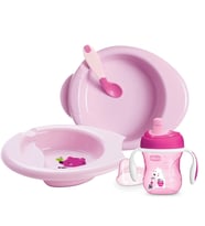 Chicco 4 Parça Beslenme Seti +6 Ay - Kız