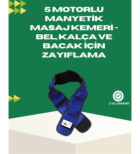 Ayarlanabilir Hız ve Titreşim Modlarına Sahip Manyetik Masaj ve Zayıflama Kemeri