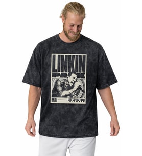 Linkin Park Rock Metal Müzik Grubu Baskılı Unisex Oversize Vintage Yıkamalı Tişört