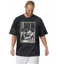Linkin Park Rock Metal Müzik Grubu Baskılı Unisex Oversize Vintage Yıkamalı Tişört