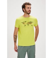 Bad Bear GLOBE T-SHIRT SULPHUR Erkek Tişört Yeşil S-XXL