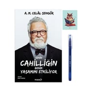 Senin Cahilliğin Benim Yaşamımı Etkiliyor - Celal Şengör -9786057301857-Mavi Tükenmez Kalem (Krem)