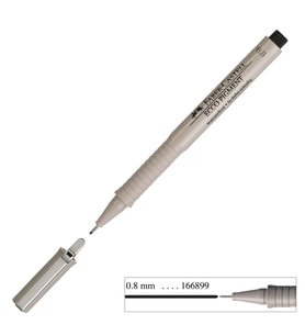 Faber Castell Ecco Pigment Çizim Kalemi 0.8 mm Siyah