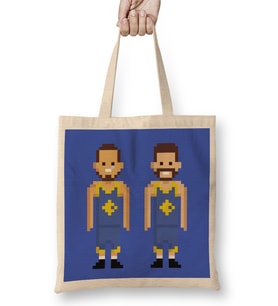 Golden State Warriors Pixel Players Splash Brothers Bez Çanta Uzun Saplı