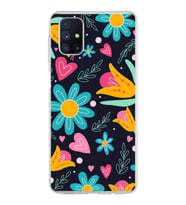 PrintiFy Samsung Galaxy M51 ile Uyumlu 1mm Slim Fit Retro Colors 1 Baskılı Şeffaf  Kılıf