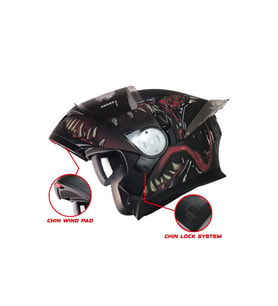 Motosiklet Çene Açılır Kask Ece 22.06 Sertifikalı Güneş Vizörlü Yeni Sezon Kurye Motor Kaskı Swamp (Çok Renkli)