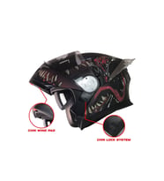 Motosiklet Çene Açılır Kask Ece 22.06 Sertifikalı Güneş Vizörlü Yeni Sezon Kurye Motor Kaskı Swamp (Çok Renkli)