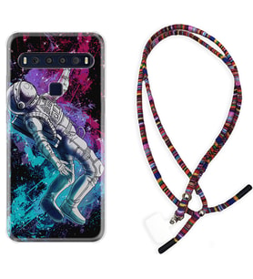 TCL 10L 10 Plus 10SE 20E 20SE 30 L7 Kılıf Boyun Asklı Rasta Silikon Astronot Signs 1753