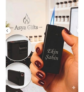 Kişiye Özel İsim Baskılı Jet Çakmak Mavi Yanan Rüzgar çakmağı