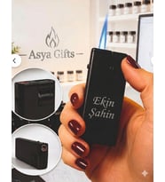 Kişiye Özel İsim Baskılı Jet Çakmak Mavi Yanan Rüzgar çakmağı