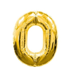 Altın Sarısı Folyo Rakam Balon 1 Metre (Karışık)