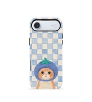 iPhone 17 Air Vorian Çift Katmanlı Kılıf Blueberry Cat Check