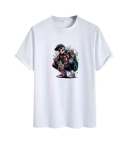 Animasyon Görselli  Unisex (Tshirt) Tişört (Beyaz)