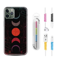 Apple iPhone 11 12 13 14 Pro Max Kılıf Kablo Koruma Spiral Silikon Epiclys 1645