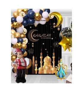 ON BİR ATIN SULTANI RAMAZAN DAVULCU FOLYO NOSTAJİ BALON ZİNCİR SET