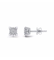 0,08 Karat Pırlantalı Küpe (Altın-Beyaz)