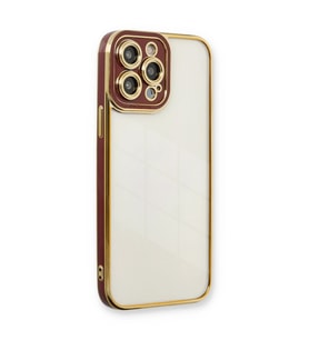 Apple İphone 13 Pro Kılıf Liva Lens Silikon - Bordo