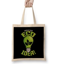 What An Eco Idea Funny Earth Day Bez Çanta Uzun Saplı